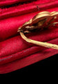 EARLY 19TH CENTURY 18CT GOLD ENAMEL EARRINGS AND BROOCH DEMI PARURE