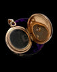 19TH CENTURY ENAMEL & DIAMOND FOUR LEAF CLOVER LOCKET