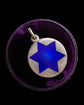 20TH CENTURY BLUE GUILLOCHE STAR PENDANT