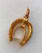 19TH CENTURY HORSESHOE & STIRRUP 18CT GOLD PENDANT