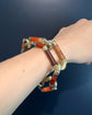 VICTORIAN LARGE AGATE CHAIN BRACELET WITH PADLOCK