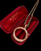 LARGE ANTIQUE 9CT GOLD BOLT RING