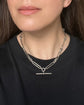 VICTORIAN SILVER PAPERCLIP & LOVERS KNOT ALBERT CHAIN