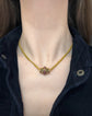 19TH CENTURY RUBY & ENAMEL 18CT GOLD SLIDER PENDANT
