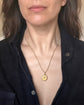 ANTIQUE DIAMOND SET 15CT GOLD DISC PENDANT