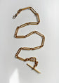 ANTIQUE 18CT GOLD PAPERCLIP ALBERT CHAIN