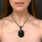 LARGE WHITBY JET ‘TULIP’ LOCKET