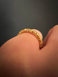 GEORGIAN 18CT GOLD CHASED SPLIT RING