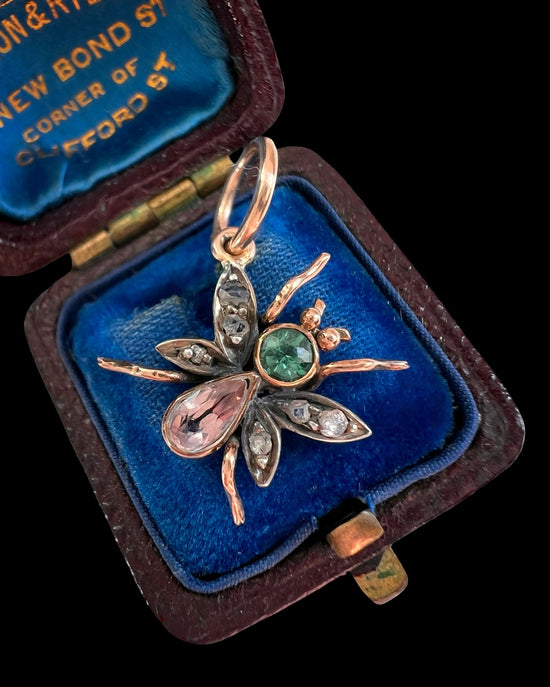 VICTORIAN GEM SET BUG PENDANT