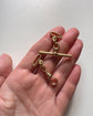 ANTIQUE 18CT GOLD CHUNKY DOG CLIP AND EXTENDER CHAIN