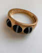 CHUNKY VICTORIAN BANDED AGATE FLUSH SET RING