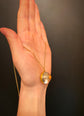 VICTORIAN ROCK CRYSTAL DOME LOCKET WITH DIAMOND & CORAL CENTRE