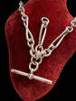 ANTIQUE SILVER TWISTED PAPERCLIP ALBERT CHAIN