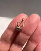 ANTIQUE 9CT GOLD MINI SNAKE FOB PENDANT
