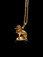19TH CENTURY FRENCH 18CT GOLD DOG FOB PENDANT