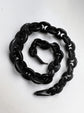 VICTORIAN WHITBY JET MARINER LINK CHAIN