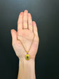 VICTORIAN PRETTY TURQUOISE & 15CT GOLD PENDANT