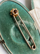 VICTORIAN CHUNKY PIN BROOCH WITH PEARL FLOWER