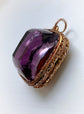VICTORIAN TURQUOISE & AMETHYST VINAIGRETTE PENDANT
