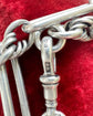 ANTIQUE SILVER PAPERCLIP & LOVERS KNOT CHAIN