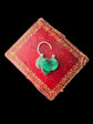 VICTORIAN MALACHITE & SILVER PADLOCK PENDANT