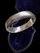 19TH CENTURY SILVER NIELLO CHEQUERBOARD BANGLE