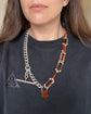 VICTORIAN LARGE AGATE CHAIN BRACELET WITH PADLOCK