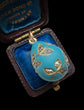 19TH CENTURY DIAMOND & BLUE ENAMEL EGG PENDANT