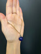 VICTORIAN LAPIS LAZULI SPHERE & DIAMOND BOW PENDANT