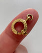 VINTAGE 18CT GOLD CHASED BOLT RING