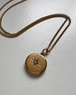 ANTIQUE DIAMOND SET 15CT GOLD DISC PENDANT