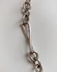ANTIQUE SILVER TWISTED PAPERCLIP ALBERT CHAIN