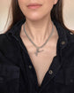 ANTIQUE CHUNKY SILVER DOUBLE ALBERT CHAIN