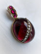 LARGE VICTORIAN GARNET & DIAMOND PENDANT