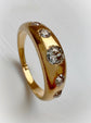 VICTORIAN FIVE STONE DIAMOND FLUSH SET RING