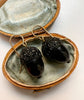 VICTORIAN WHITBY JET ACORN EARRINGS