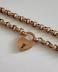 VICTORIAN UNUSUAL 9CT GOLD HEART PADLOCK WITH BOLT RING