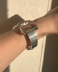 FRENCH SILVER DOUBLE STIRRUP BANGLE