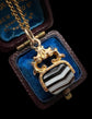 19TH CENTURY STRIPED AGATE SPINNER PENDANT