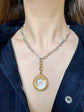 A SUPERB ANTIQUE 18CT GOLD COMPASS PENDANT
