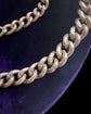 EDWARDIAN LONG LENGTH SILVER DOUBLE ALBERT CURB CHAIN