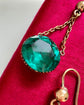 EARLY 19TH CENTURY GREEN PASTE EARRINGS