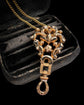 19TH CENTURY SWISS ENAMEL BAIL WITH TWIST DOGCLIP