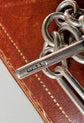 ANTIQUE CHUNKY SILVER PAPERCLIP ALBERT CHAIN