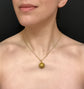 ARCHEOLOGICAL REVIVAL 15CT GOLD & GEM SET SPHERE PENDANT