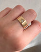ANTIQUE 18CT GOLD & DIAMOND CHUNKY CIGAR BAND RING