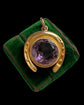 ANTIQUE 9CT GOLD & PASTE HORSESHOE PENDANT