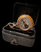 ANTIQUE 9CT GOLD & BLOODSTONE COMPASS PENDANT