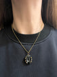 VICTORIAN CARVED ONYX HORSE HOOF PENDANT