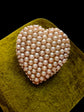 VICTORIAN PEARL PAVÉ HEART BROOCH